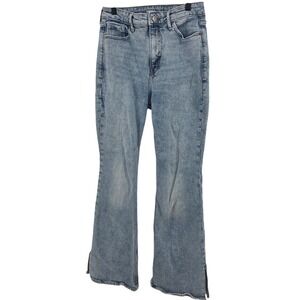 Old‎ Navy Womens Size 4 Higher Higher Rise Flare Leg Jeans Light Wash Split Hem